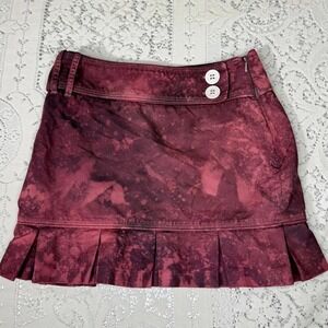 Karen Millen England DIY Bleach Dye Pleated Mini Skirt – Y2K Grunge Fairy Punk